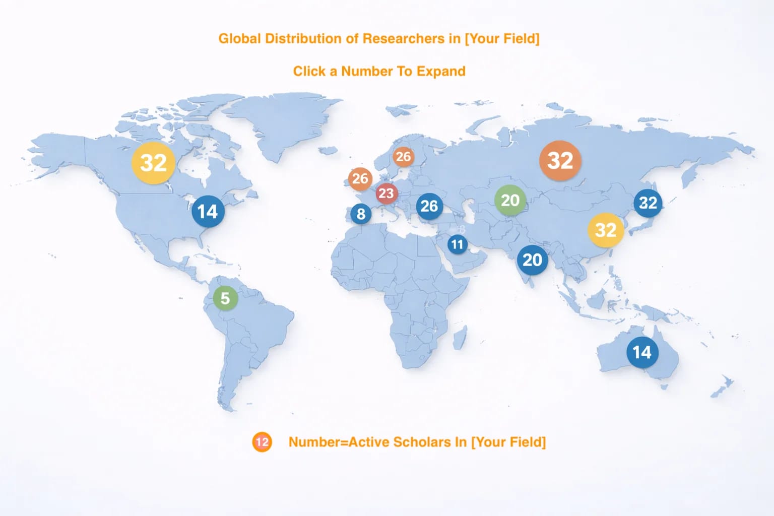 Global research network visualization